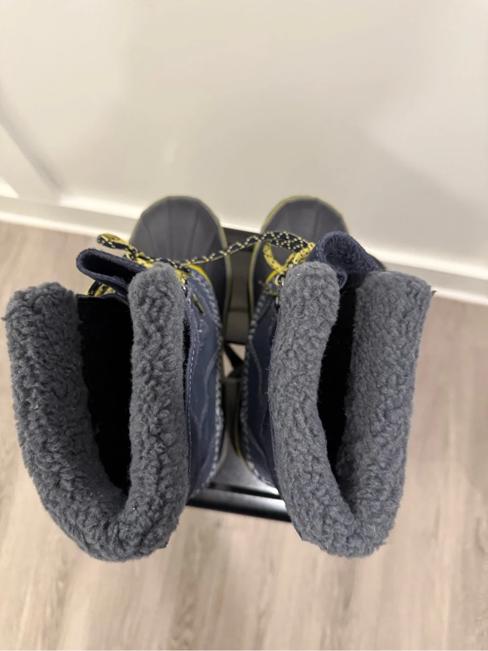 L.L. Bean Navy and Yellow Kids Winter Boots